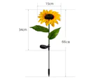 2 Pack Solar Garden Stake Lights,Sunflower LED Solar Lights for Patio