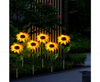 2 Pack Solar Garden Stake Lights,Sunflower LED Solar Lights for Patio