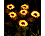 2 Pack Solar Garden Stake Lights,Sunflower LED Solar Lights for Patio