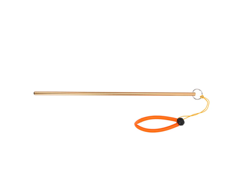 Scuba Diving Aluminum Alloy Tickle Pointer Stick With Measurement & Lanyard(Golden)