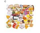 Role Play Food Game Realistic Interactive Bright Color Fruit And Vegetable Food Play House Simulation Toy for Girls - C