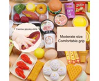 Role Play Food Game Realistic Interactive Bright Color Fruit And Vegetable Food Play House Simulation Toy for Girls - C