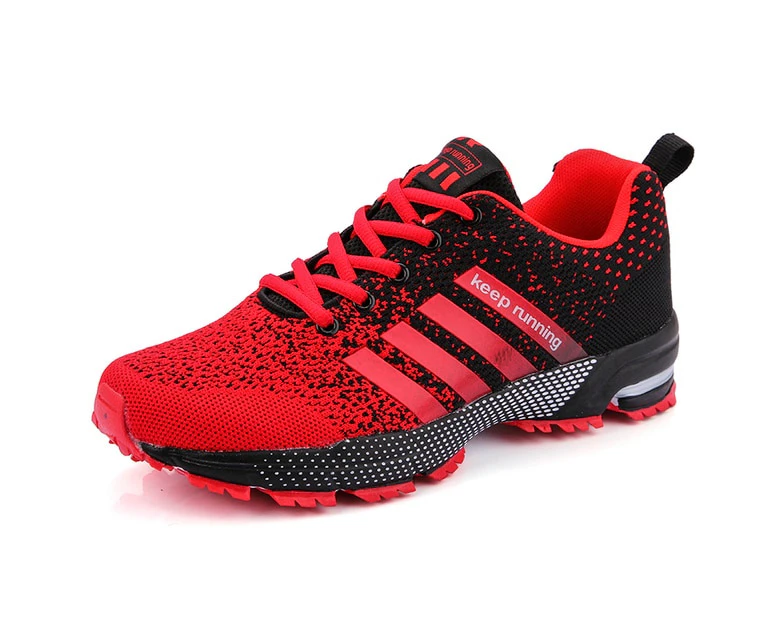 Women Running Shoes Breathable Outdoor Sports Shoes Lightweight Sneakers - Red