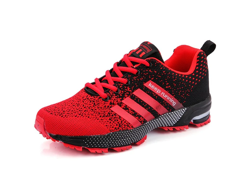 Women Running Shoes Breathable Outdoor Sports Shoes Lightweight Sneakers - Red