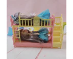 Bed Toy Double Layers Role Play Micro Children Play House Doll Accessories for Kids-Random Color