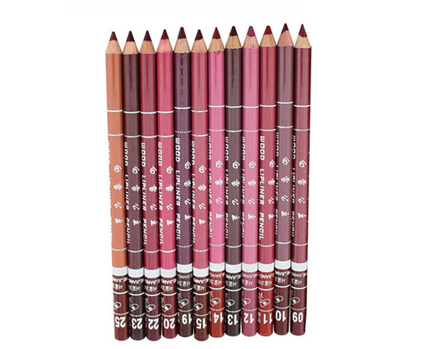 12 Pcs Professional 12 Mixed Colors Lipliner Waterproof Lip Liner Pencils 15cm