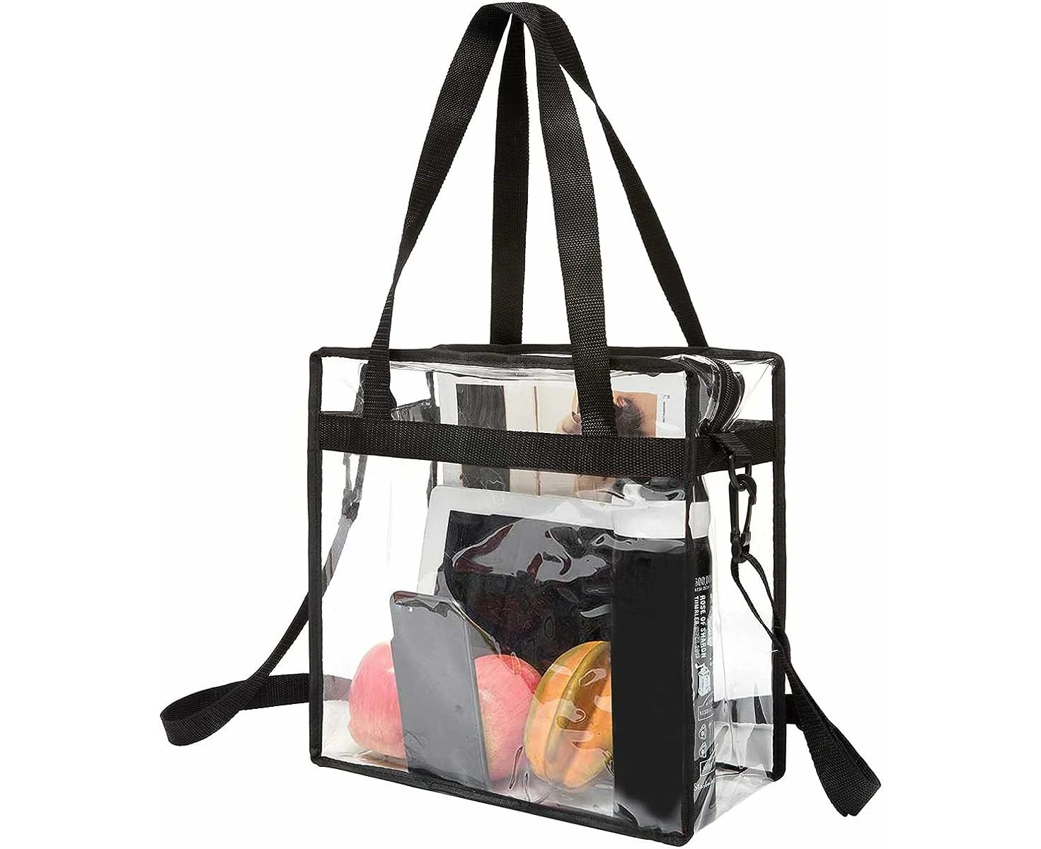 Clear Bags Stadium Approved Clear Tote Bag With Zipper Closure Crossbody Messenger Shoulder Bag With Adjustable Strap