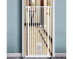 Upgraded Extra Tall 150cm Baby Pet Security Gate Safety Gate Easy Fit Fence Adjustable Width 75-85cm Two Way Opening No Drill Needed Doorway Stairs Hallway