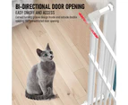 Upgraded Extra Tall 150cm Baby Pet Security Gate Safety Gate Easy Fit Fence Adjustable Width 75-85cm Two Way Opening No Drill Needed Doorway Stairs Hallway