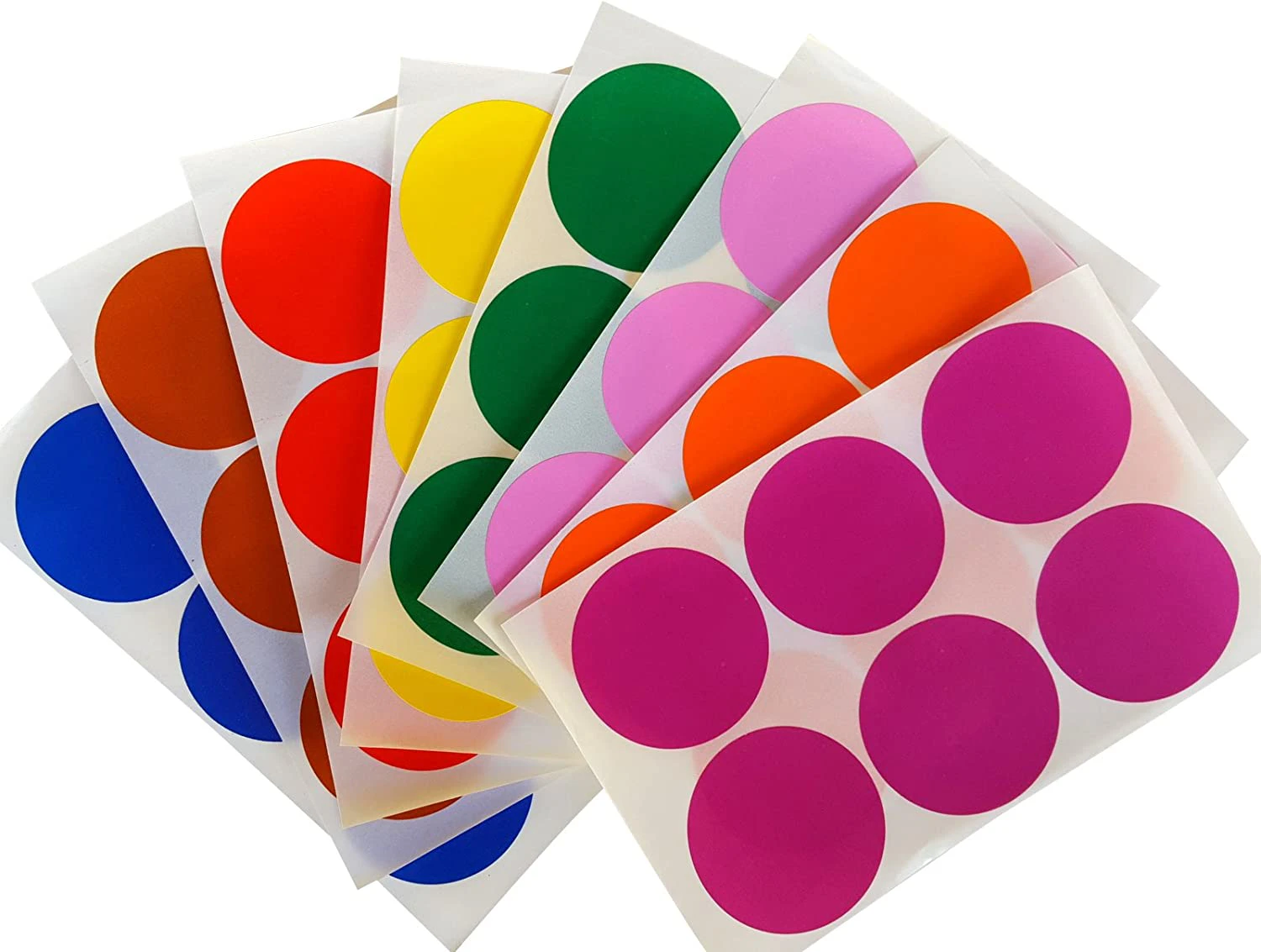 Label,marker paper-Product circle 50mm16color/each16color oneRound 2" inch Sticker 50mm dot Labels Colored Circle Stickers