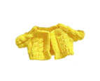 Doll Clothes Mini Design Plush Open Front Woven Pure 20cm Idol Doll Coat for Children - Yellow