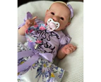 NPK 55CM lifelike saskia reborn baby doll popular newborn doll with hand draw hair soft touch cuddly baby collectible art doll