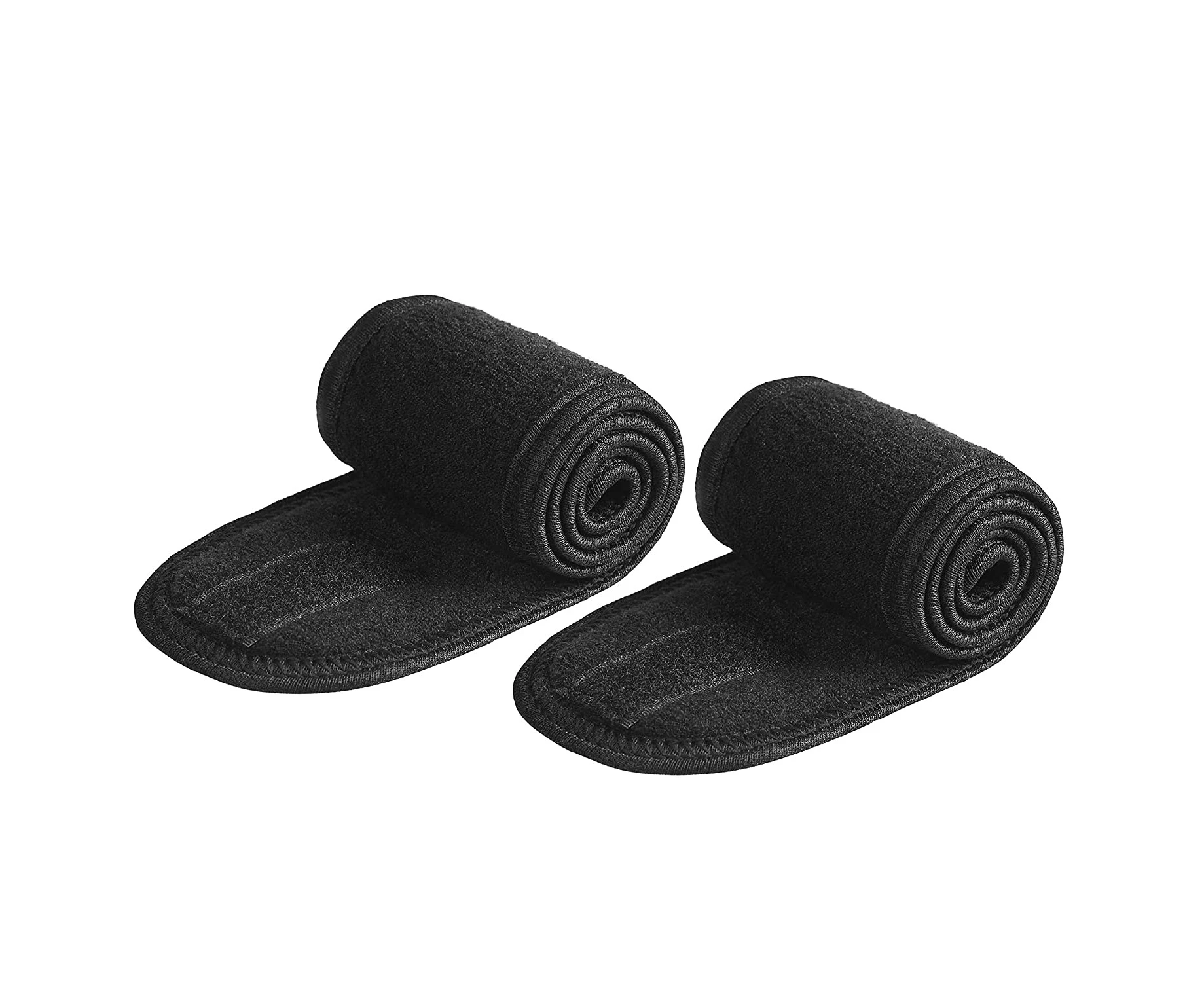 Spa Headband, 3 Pack Ultra Soft Adjustable Face Wash Headband Terry Cloth Stretch Make Up Wrap for Face Washing (Black + White + Gray) - Black+Black