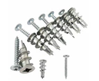 Zinc Self-Drilling Drywall Anchors With Screws Kit, 25 Heavy Duty Metal Wall Anchors And 25#8 X 1-1/4'' Screws - 50 Pieces All Together