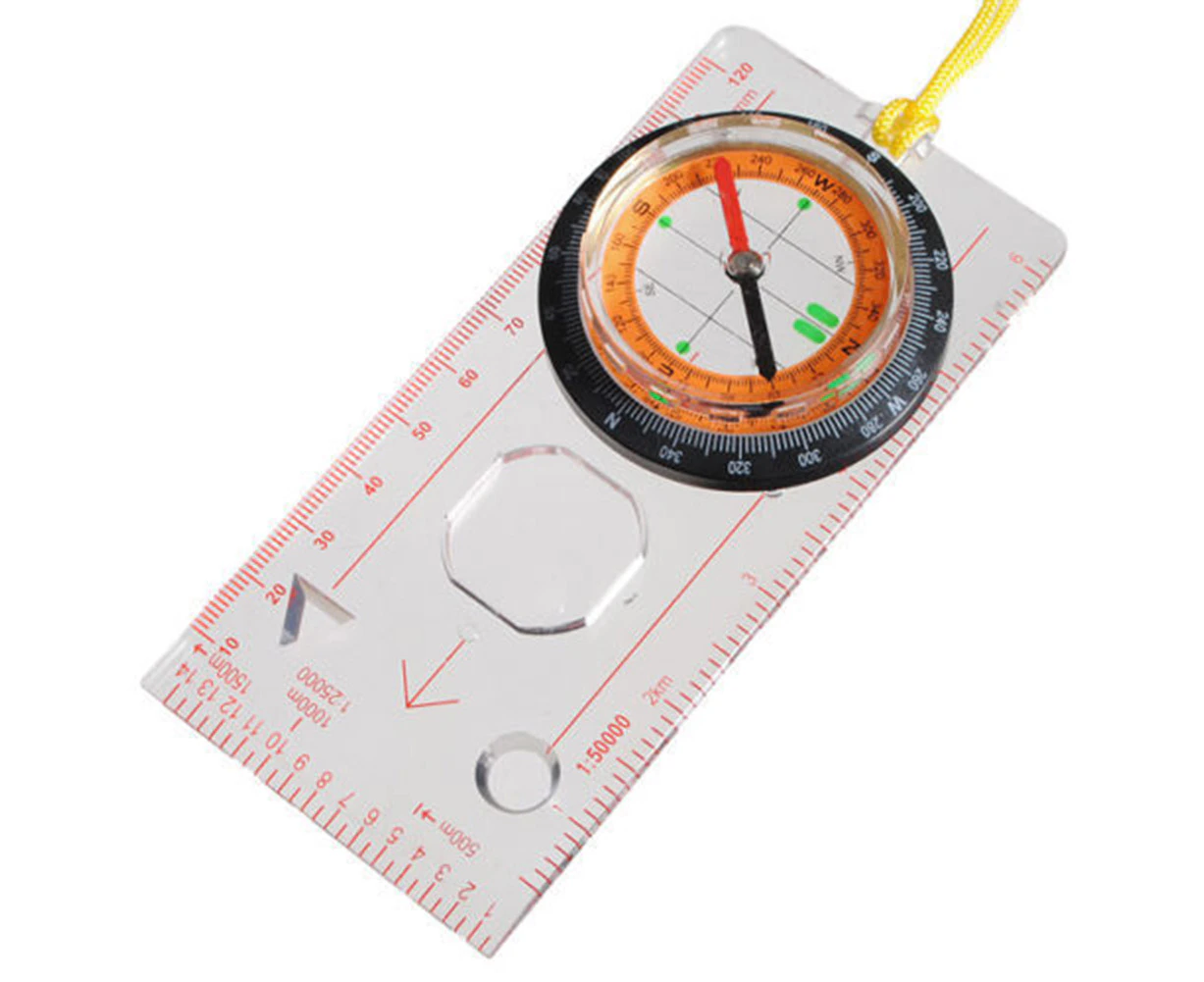 Outdoor Camping Hiking Survival Scouts Orienteering Compass Rule Base Plate Map