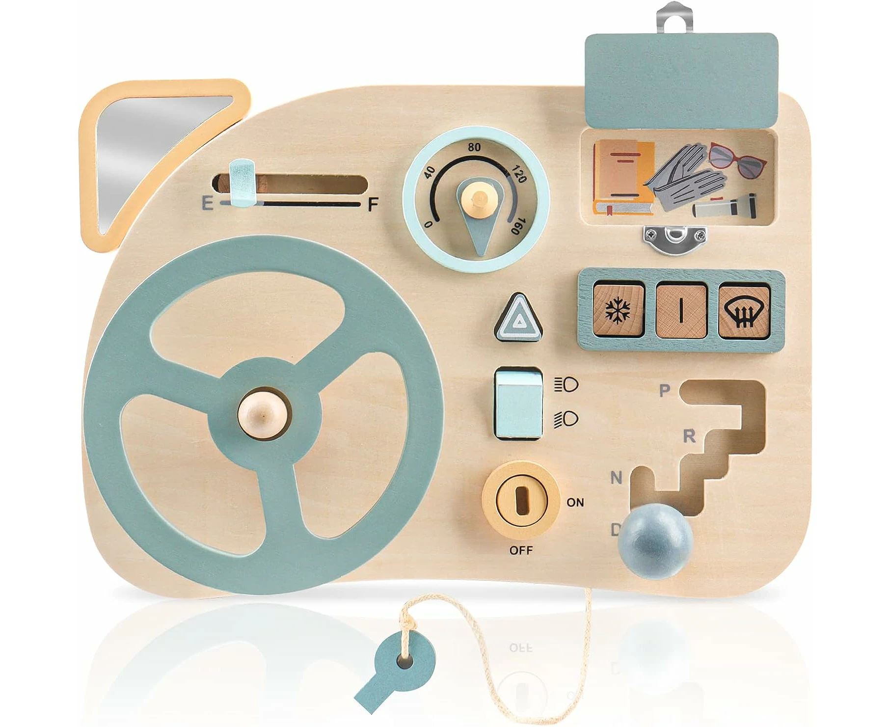 Montessori Toy Steering Wheel Wooden Busy Board Wooden Sensory Toys For Toddlers 3 Preschool Learning Activities For Fine Motor Skills Travel