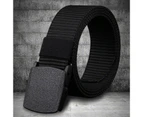 Belt Adjustable Exquisite Buckle Men Lightweight All Match Waist Belt for Daily Wear Dark Gray