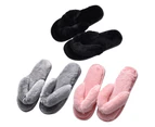 Autumn Winter Women Home Flip Flops Faux Bunny Fur Fluffy Anti-Skid Slippers