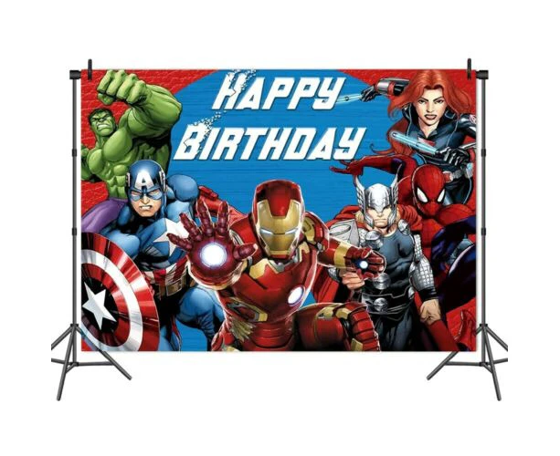 1Pcs 150cm,100cm Backdrop A Avengers Superhero Party Supplies Birthday Decoration