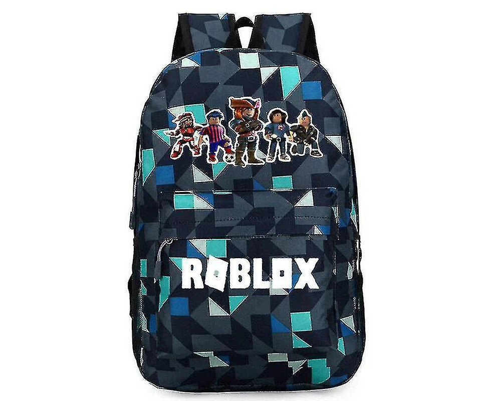 (5 Figure) Roblox Backpack Kids School Bag Boy Handbag Travel