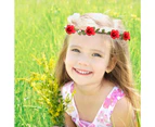 Lady Girl Fashion Bohemian Flower Crown Floral Garland Headbands red