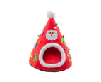 Pet Chirstmas Tree Cat House Beds - Red Green Portalbe Indoor Pet Tent for Kittens Cats Cave Nest$Cat Bed House, Cat Tent Bed