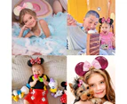 Mouse Ears Bow Headbands, Glitter Party Princess black Dot Ear Decoration Cosplay Costume for Girls & Women shape11