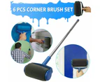 10Pcs Handle Paint Roller Pro Paint Brush Flocked Edger Wall Painting Tool Set