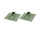 2pcs Silicone Sofa Arm Cup Holder Tray - Green