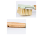 Vegetable Cleaning Brush with Grater Wooden Handle Potato Brush with Peeler