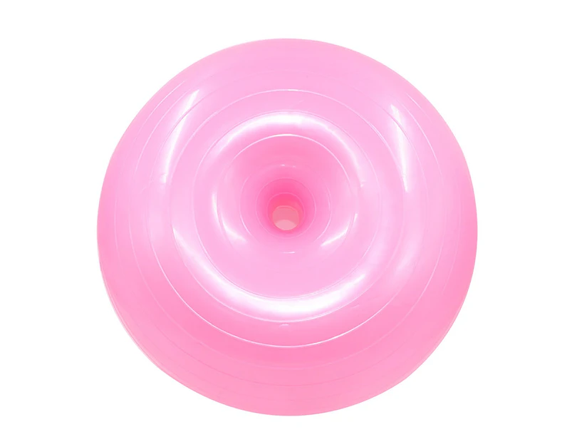 50cm Donut Gym Exercise Workout Fitness Pilates Inflatable Balance Yoga Ball - Pink