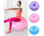 50cm Donut Gym Exercise Workout Fitness Pilates Inflatable Balance Yoga Ball - Pink