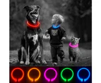 LED dog collar Lit dog collar USB rechargeable waterproof pet collar can be cut to light dog collar pet - editor