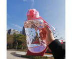 1500ml/2200ml Water Jug Broken Resistant Scale Design Portable BPA Free Sports Water Bottle for Outdoor Sports-Pink-M