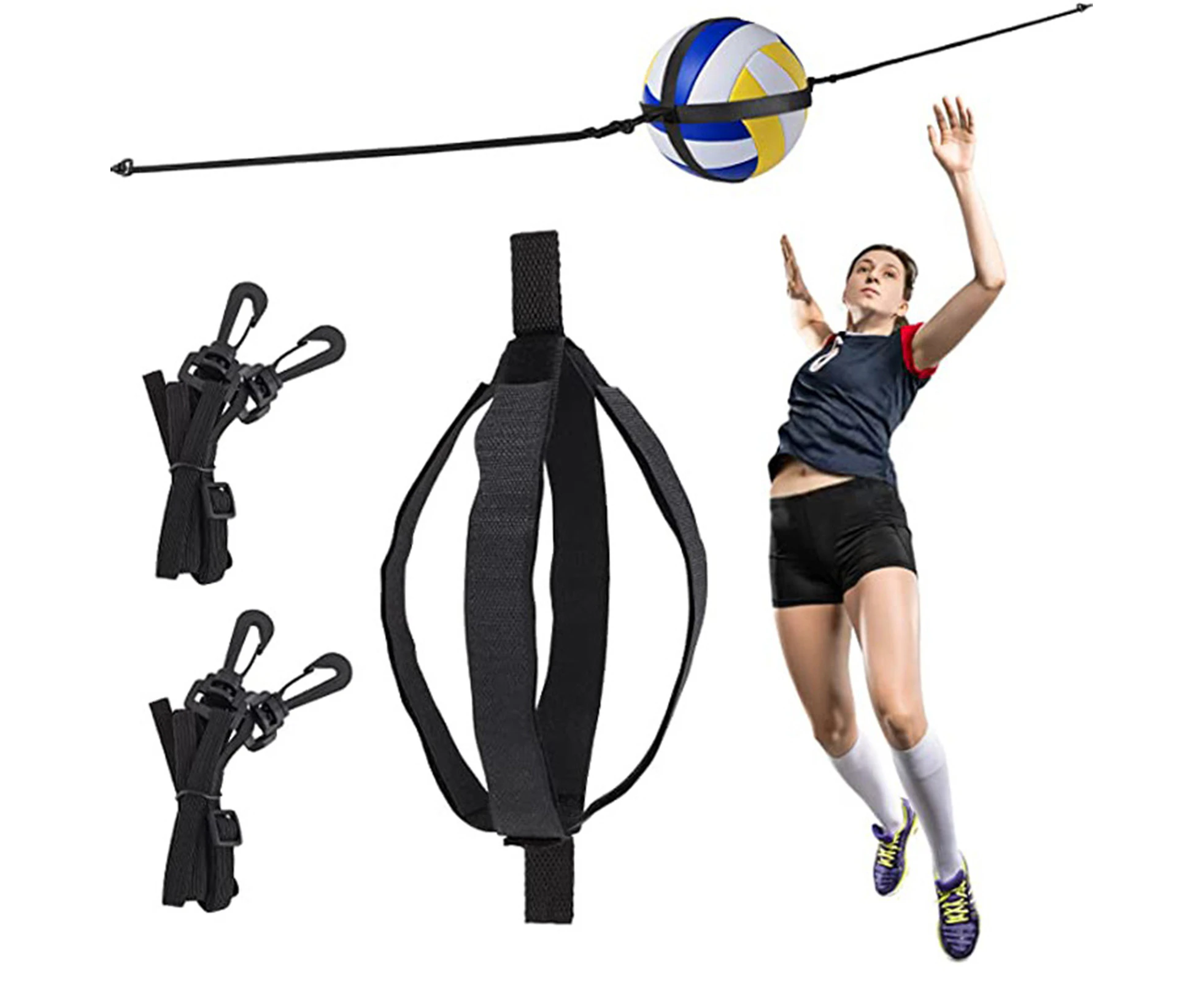 Volleyball Trainer High Elasticity Fastener Adjustable Wear-resistant Flexible Spike Training Assistant Premium Volleyball Training Belt for Exercise