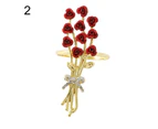 Napkin Ring Delicate Romantic Alloy Love Themed Rhinestone Embedded Napkin Holder for Valentine's Day-2