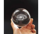 3D Milky Way Galaxy 80mm Crystal Glass Ball with Crystal Base Learning Toys Educational Gift for Kids,60mm