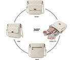 Women Crossover Shoulder Bag,Crossbody Pocketbooks Lightweight Purse and Handbag,White