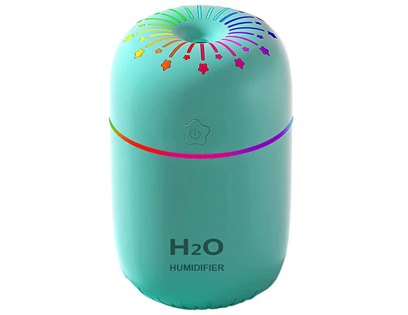 Portable Mini USB Personal Humidifier, Cool Mist Humidifier with Colorful Night Light green