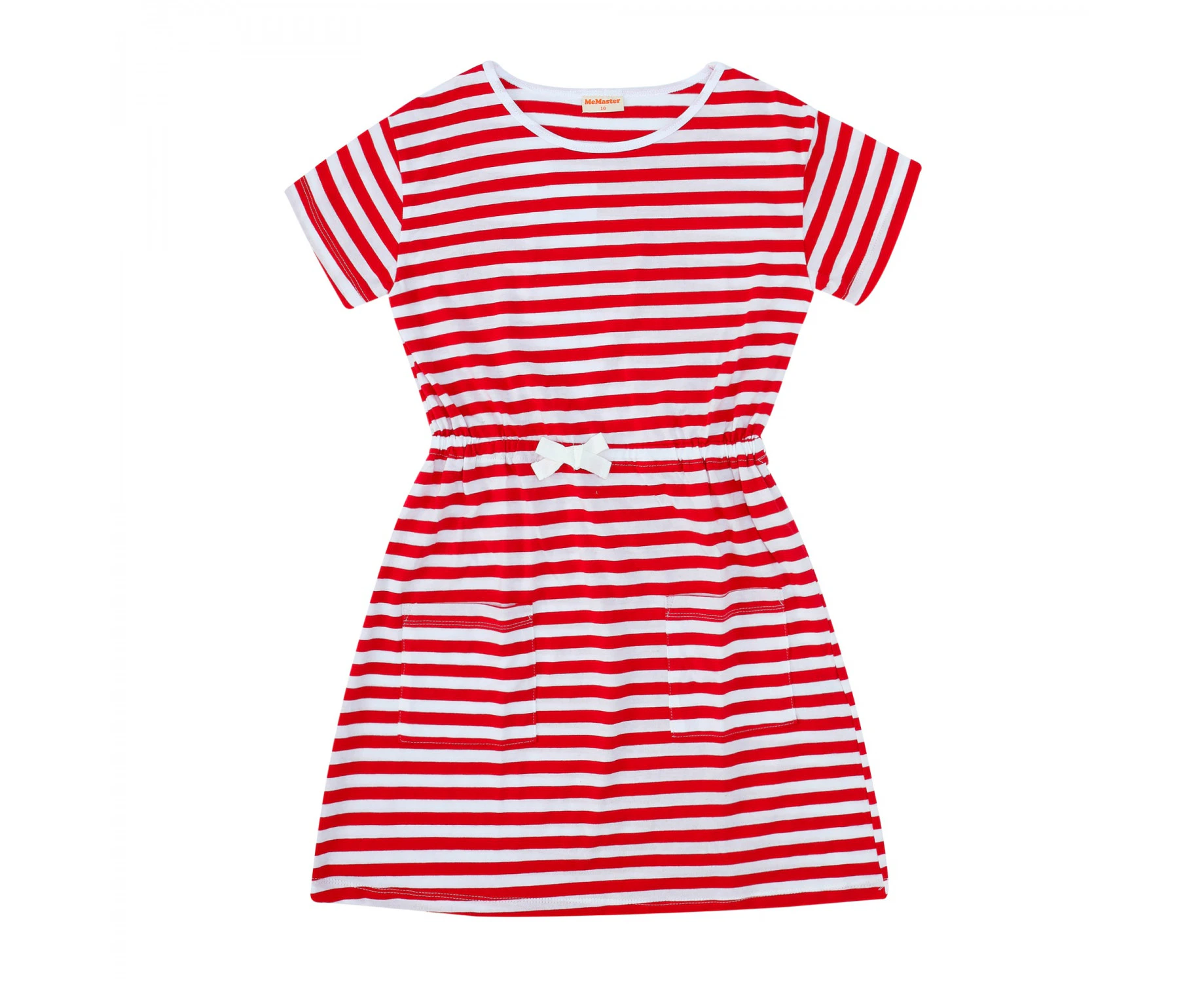 TEEN GIRLS RED STRIPES DRESS