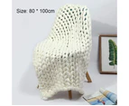 Blankets, chunky blankets, wool yarn, 80*100cm, white