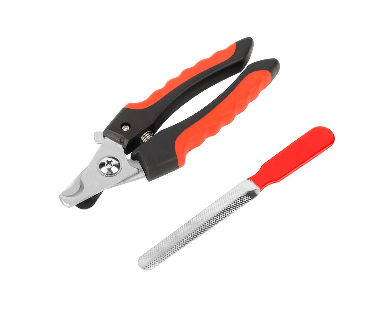 2 Pcs Metal Pet Nail Cutter Cat Dog Trimmer Claws Scissor Clipper Kit