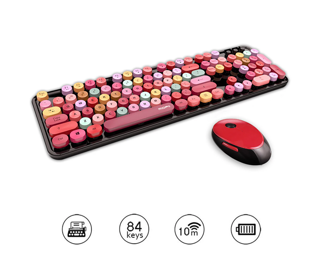 Wireless Bluetooth Keyboard Typewriter Keyboard Compatible with Android, Windows, PC, Perfer for Home and Office Keyboards