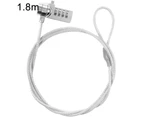 Combination cable lock for laptops and other equipment, four-digit password, laptop anti-theft security universal (3.5mm)