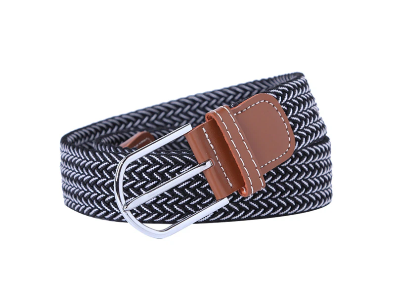 Unisex Belt Handmade Braided Wear-resistant Pin Buckle Twill Waist Belt for Daily Wear One Size K