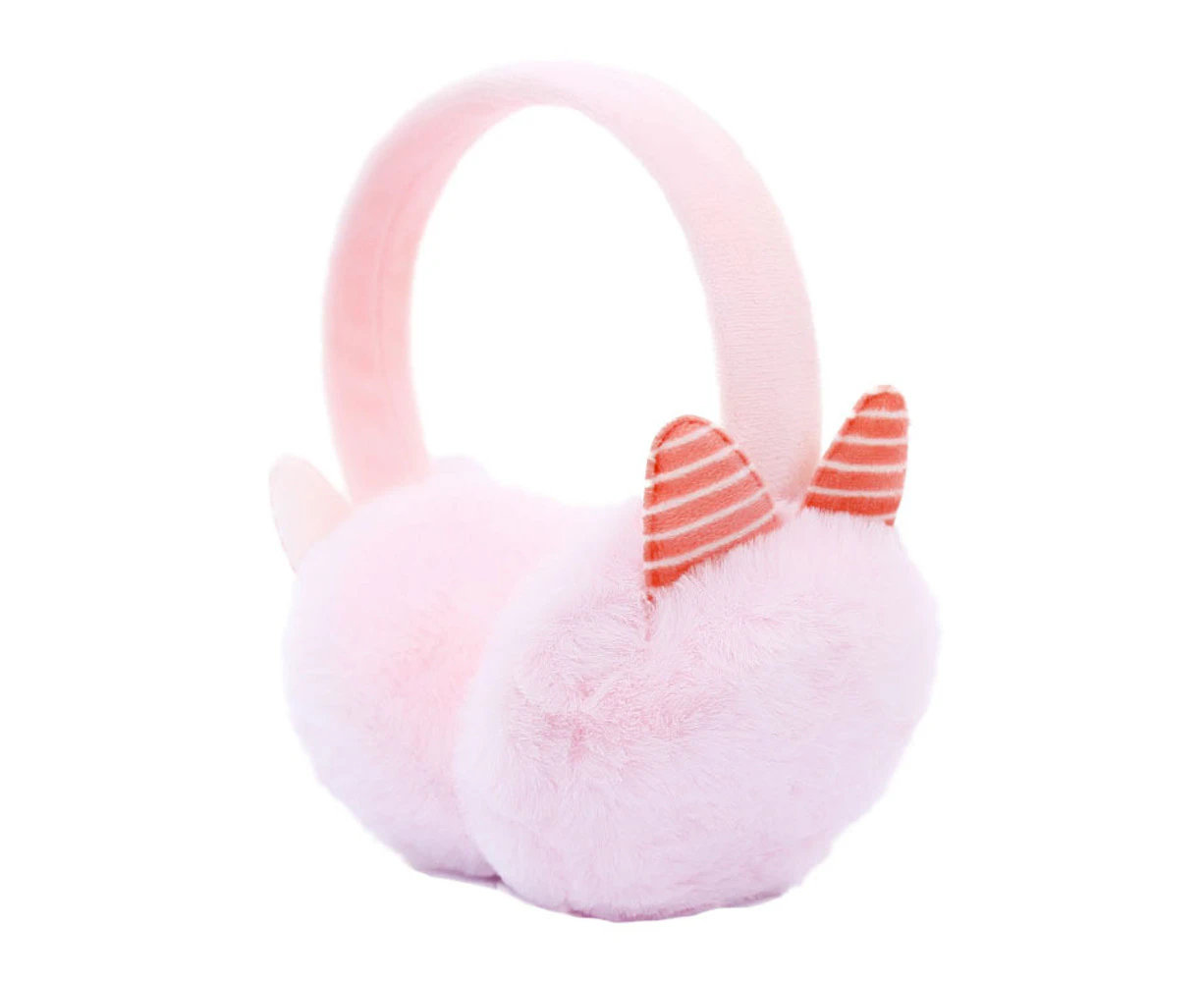 Weather Fluffy Earmuffs Winter Warm Headband Cute Slouchy Ear Warmers,Pink