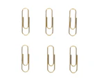 1.1in 100pcs Paper Clips Rust Prevention Increased Slip Resistance Portable Metallic Paper Clips for Office Daily Use Gold