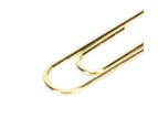 1.1in 100pcs Paper Clips Rust Prevention Increased Slip Resistance Portable Metallic Paper Clips for Office Daily Use Gold