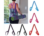 Knbhu Solid Color Exercise Fitness Yoga Mat Holder Shoulder Strap Carrier Tie Belt-Red - Red