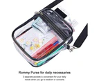 Clear Crossbody Purse Bag, Stadium Approved for Concerts, Festivals,S-black